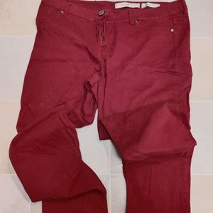 Size 18 Skinny Jeans- Deep Brick Red